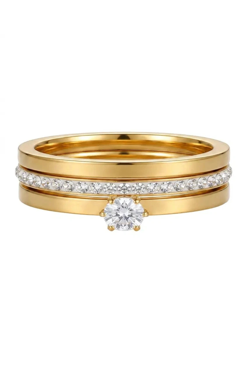 Crystal Stack Ring Set