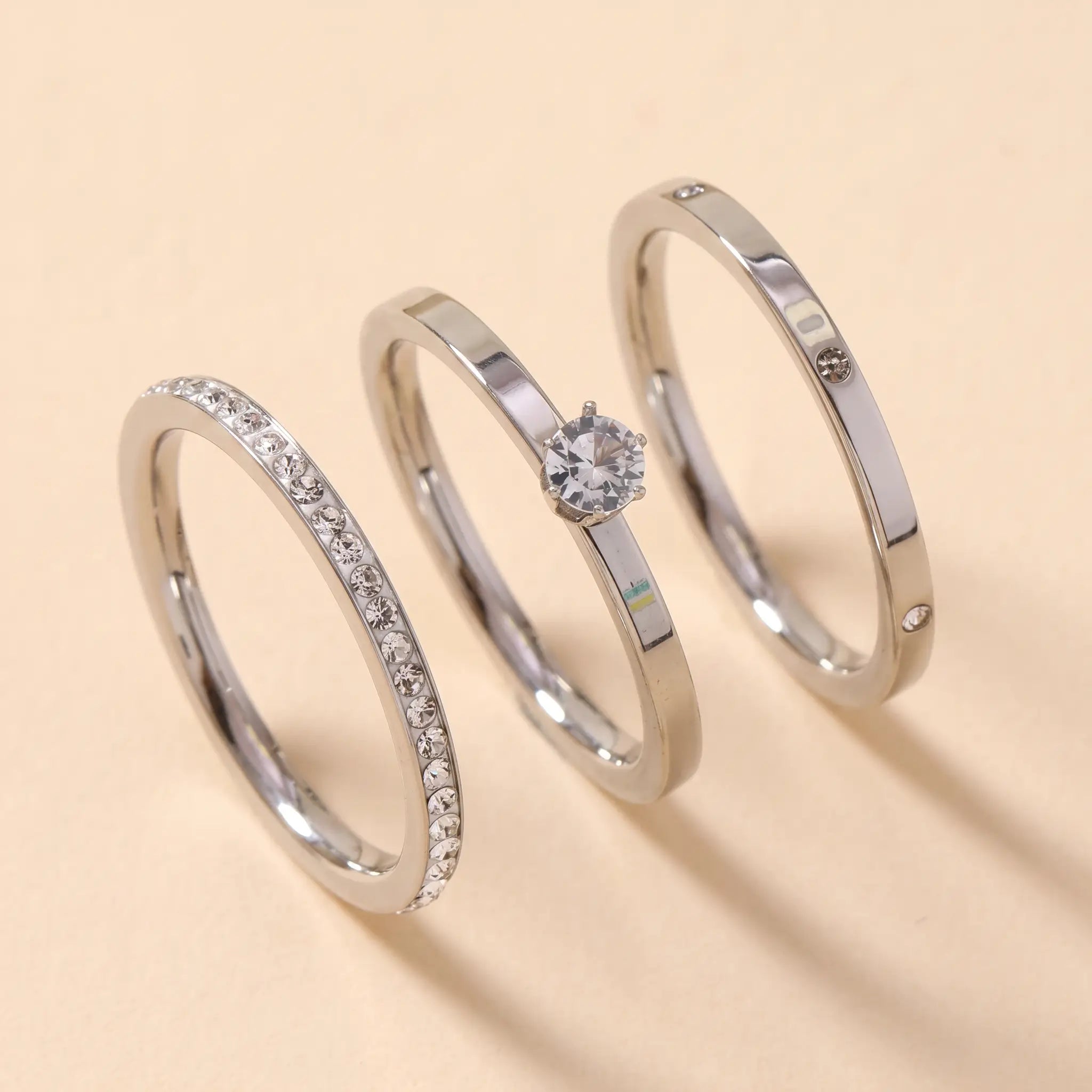 Crystal Stack Ring Set