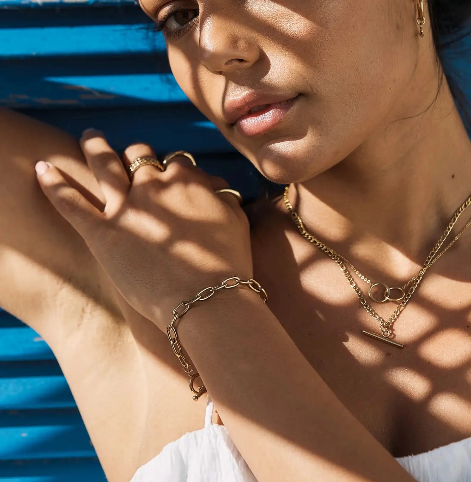 BRACELET À CHAÎNE À BASCULE ÉPAISSE