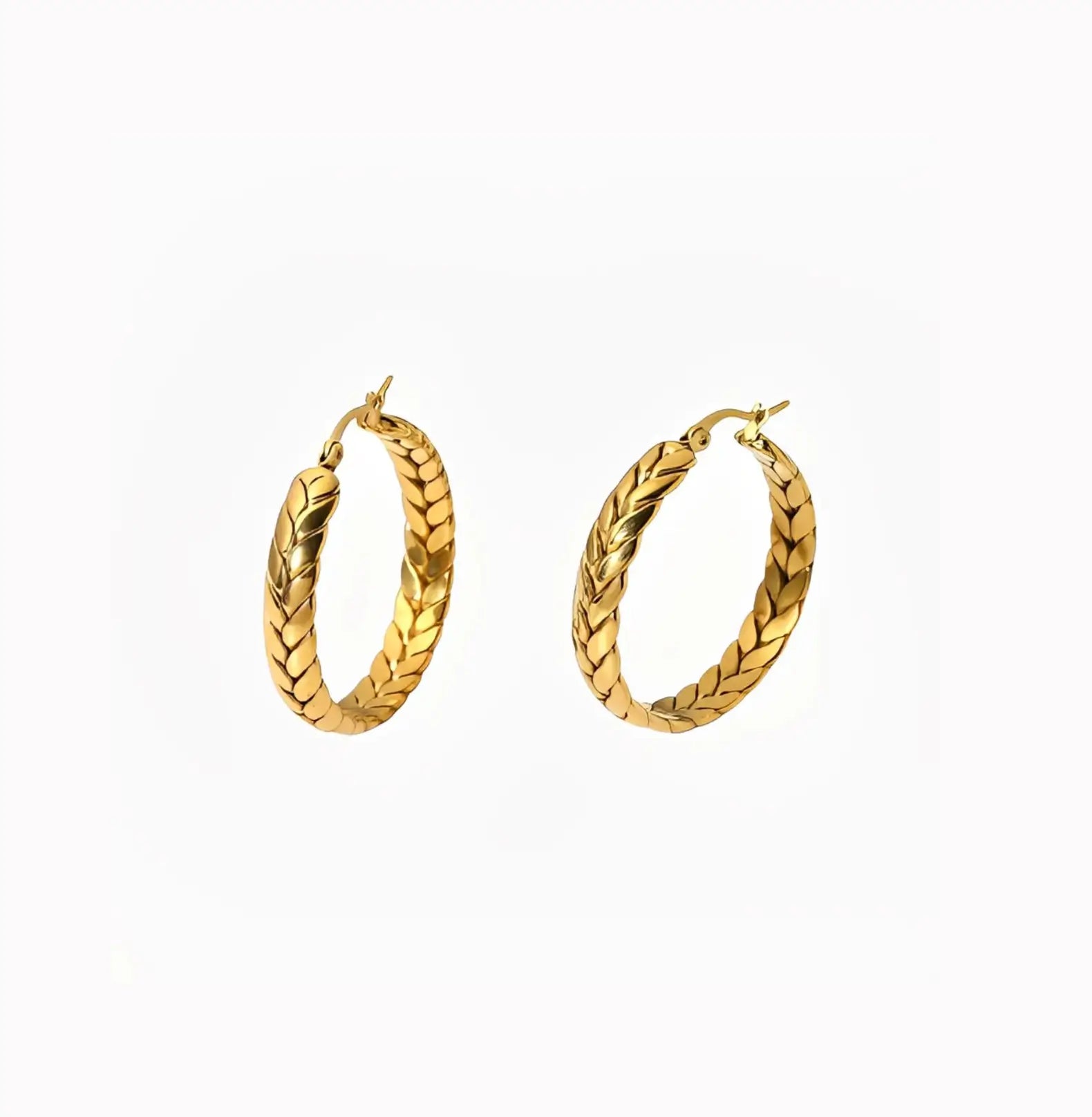 WOVEN HOOP EARRINGS