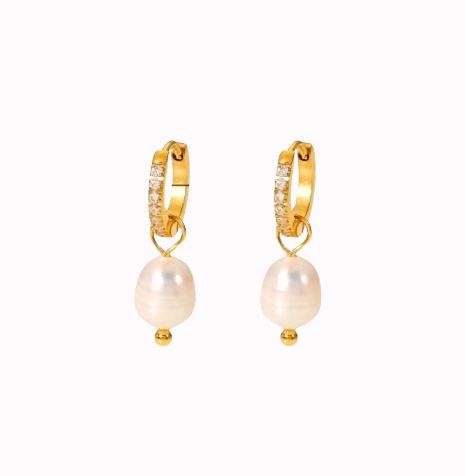 FRESHWATER PEARL HOOP EARRINGS