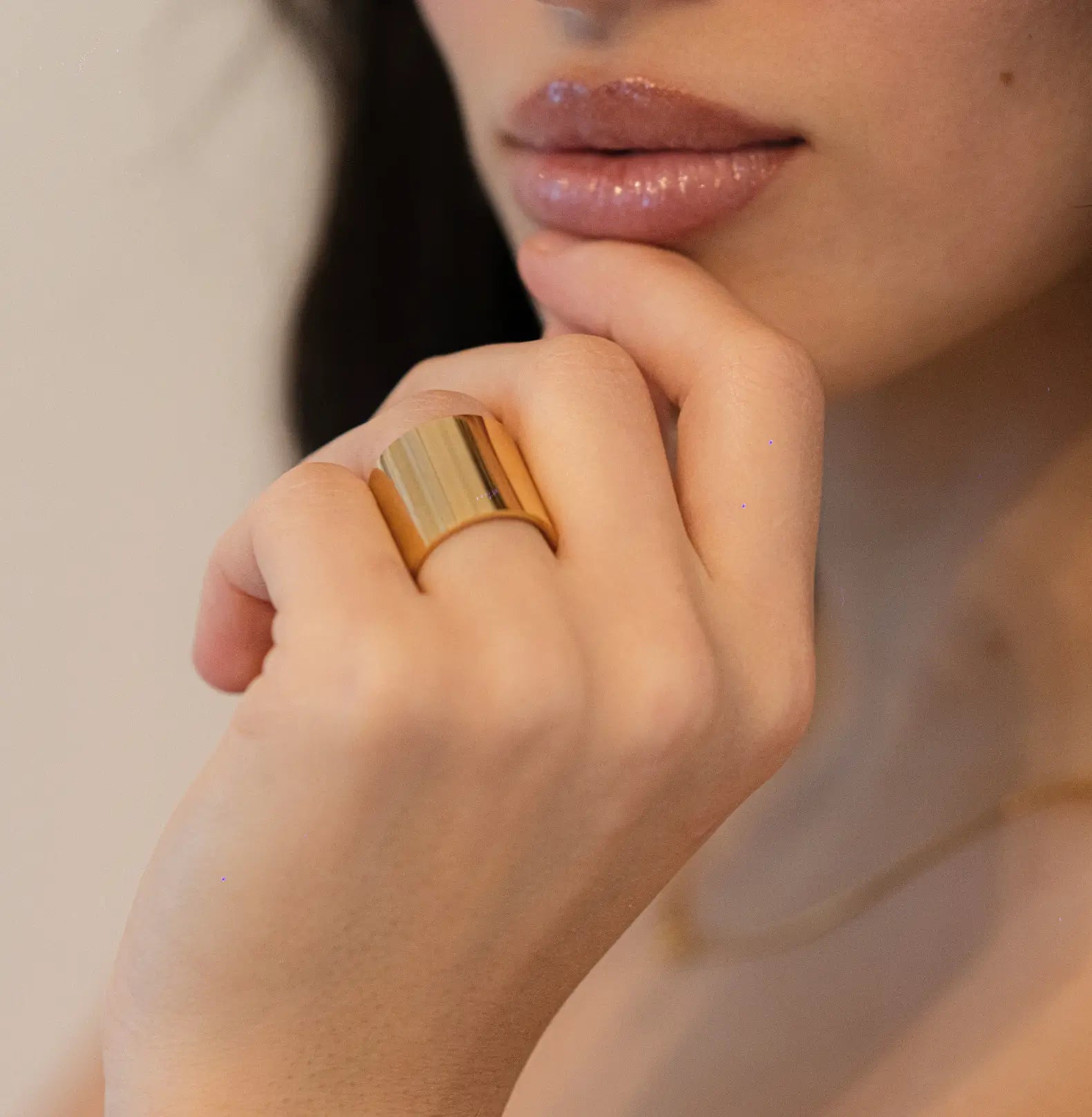 Bague élégante en forme de barre