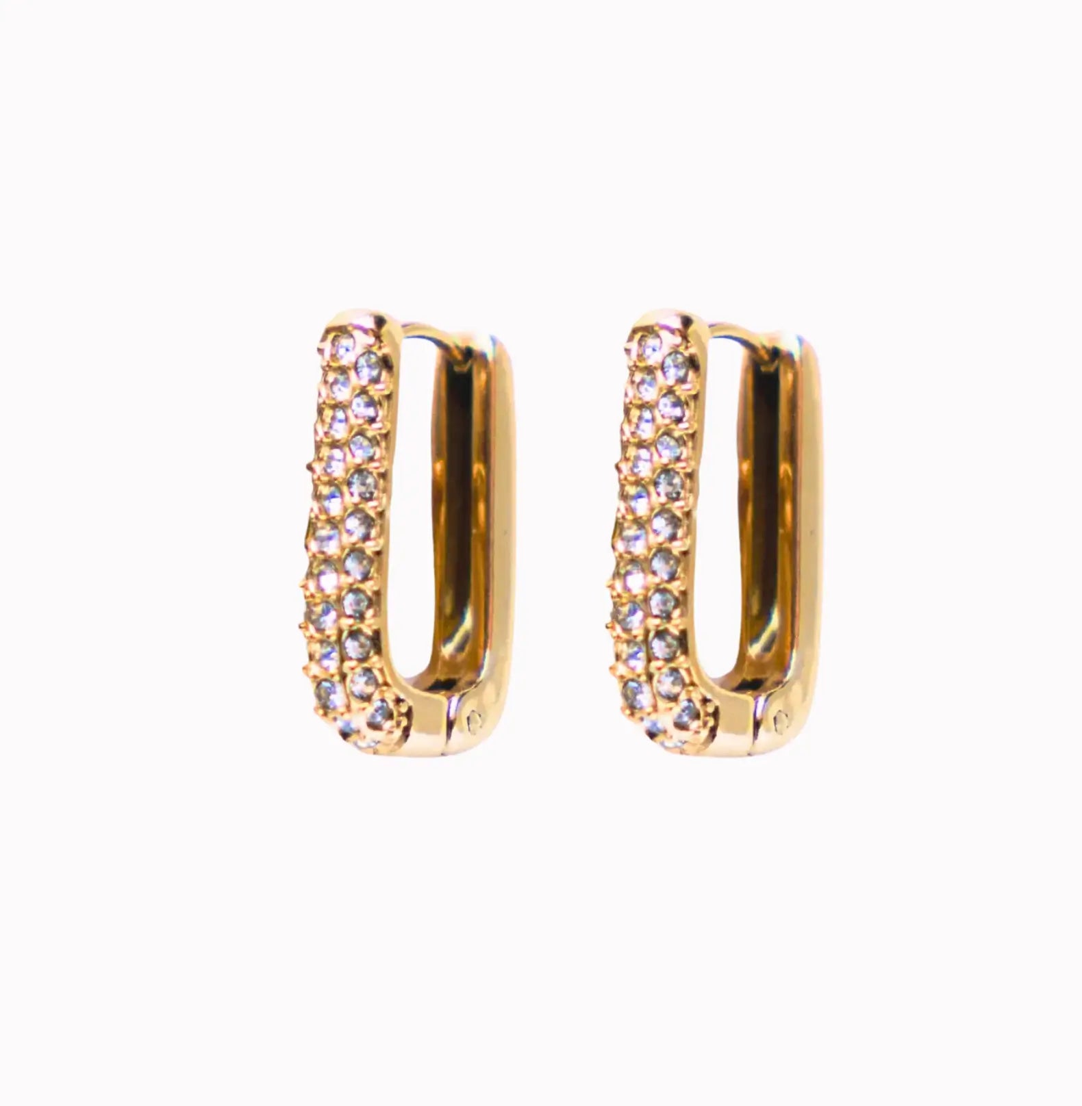 U HOOPS DIAMOND EARRINGS