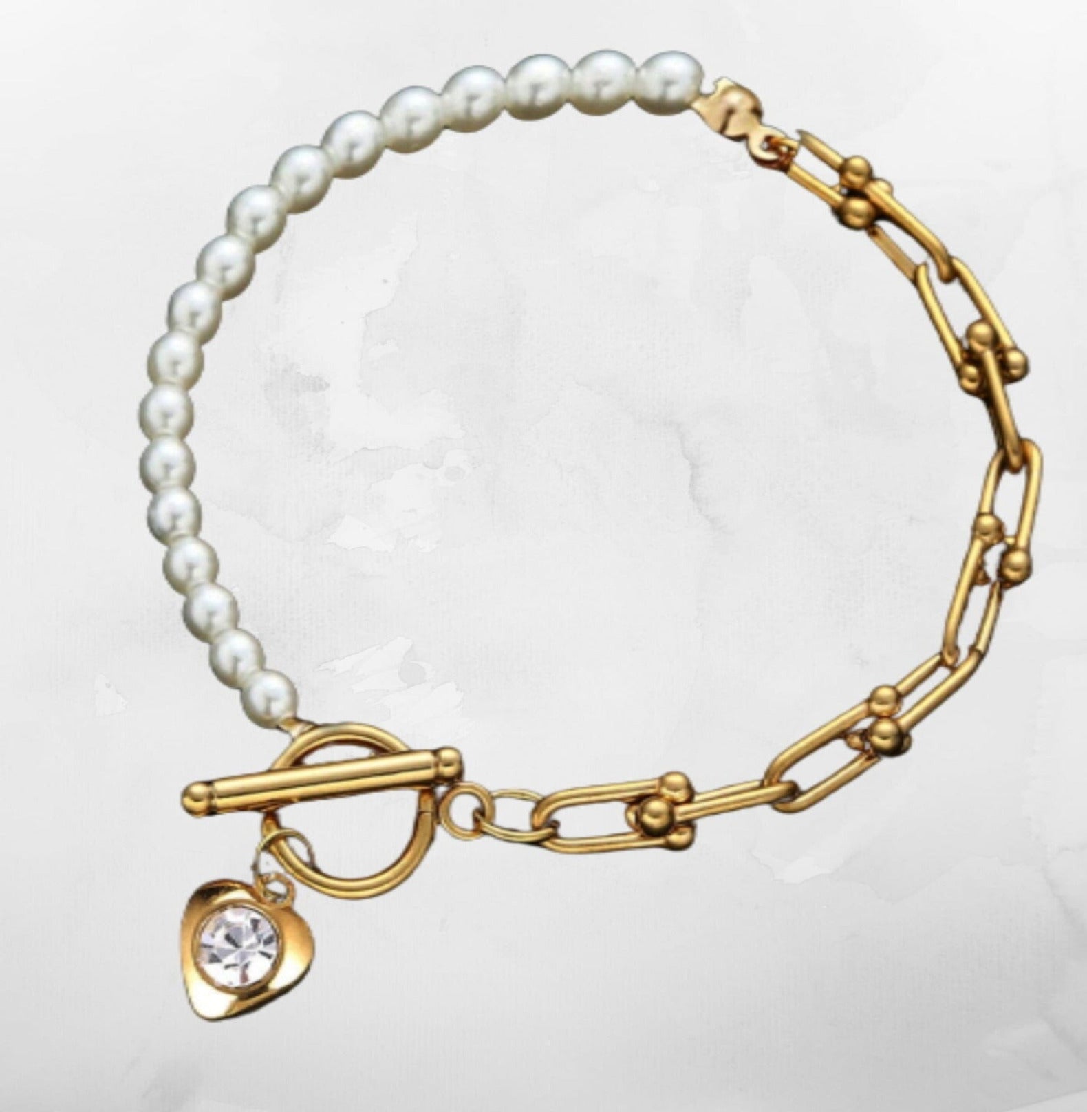 CRYSTAL PEARL BRACELET braclet Yubama Jewelry Online Store - The Elegant Designs of Gold and Silver ! 