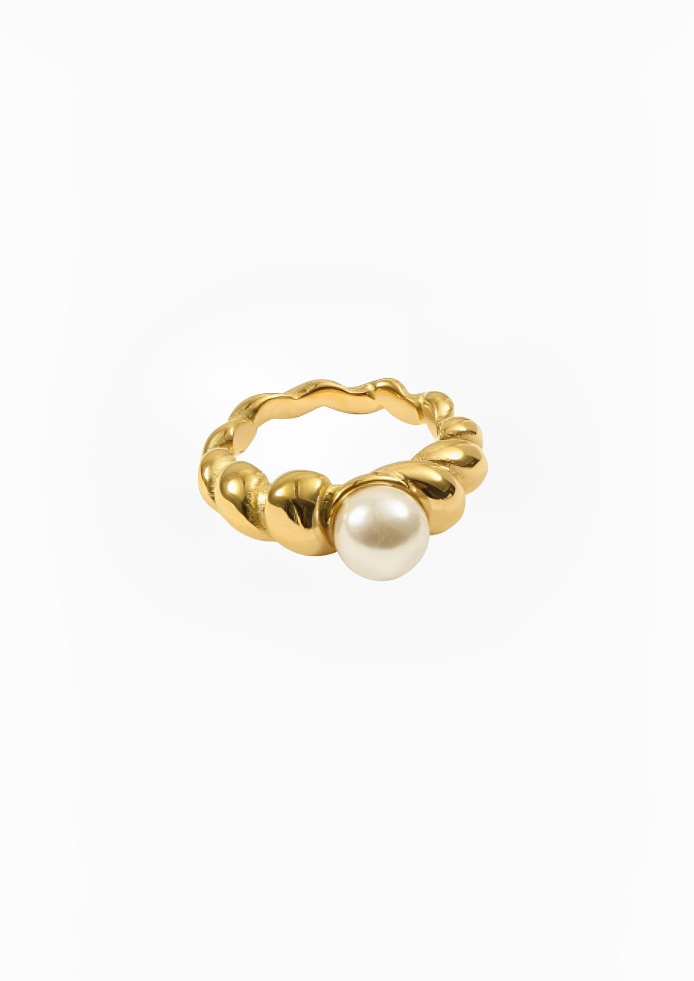 CROISSANT PEARL RING earing Yubama Jewelry Online Store - The Elegant Designs of Gold and Silver ! 