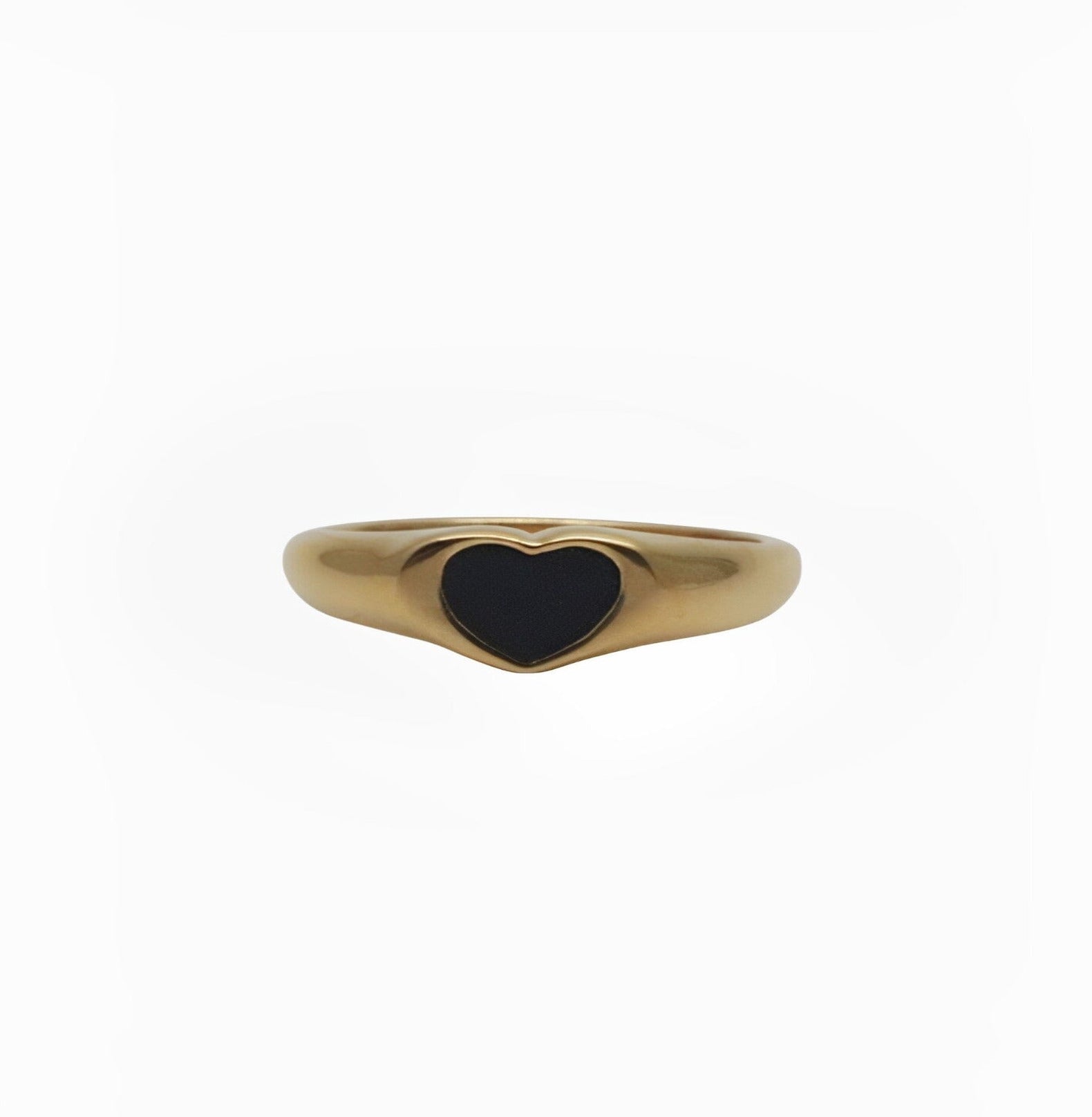 BLACK HEART RING ring Yubama Jewelry Online Store - The Elegant Designs of Gold and Silver ! 