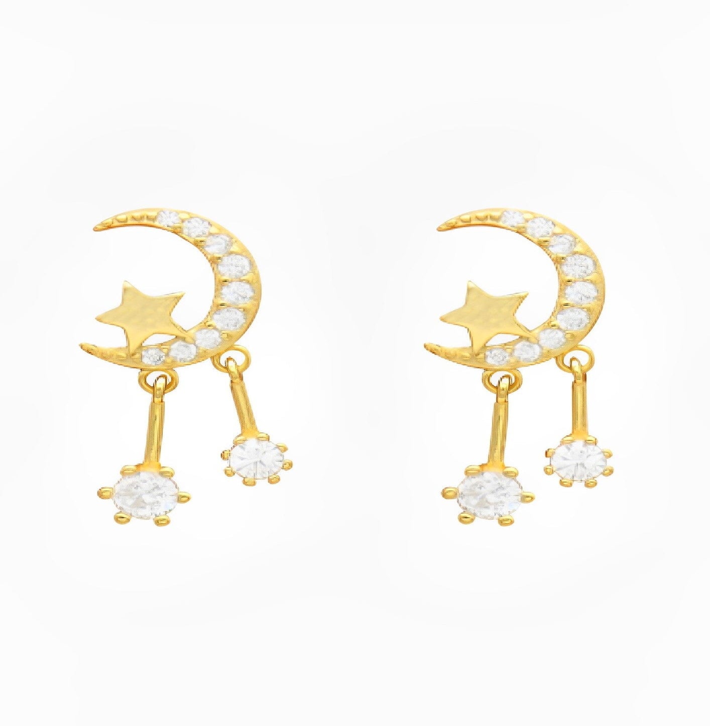 STAR SHORT EARRINGS earing Yubama Jewelry Online Store - The Elegant Designs of Gold and Silver ! 