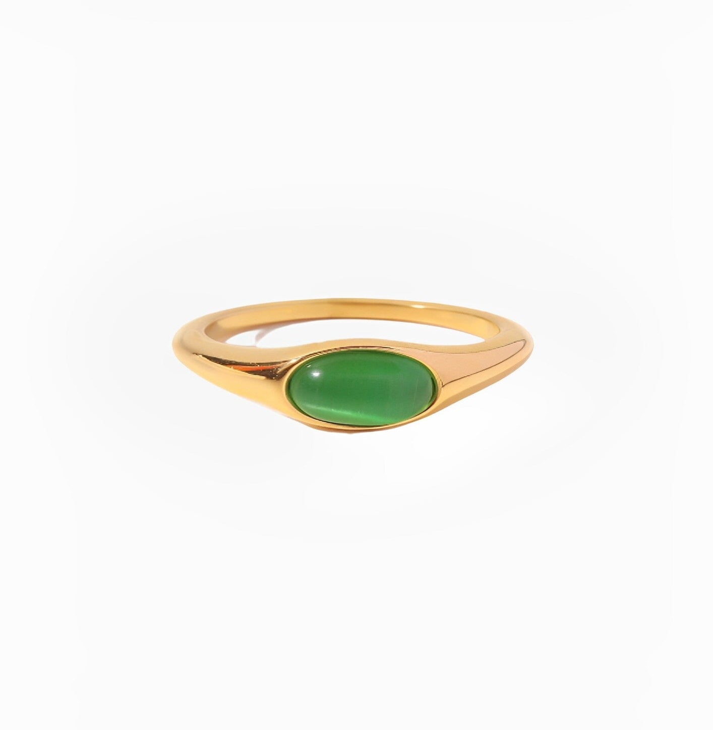 GREEN GEMSTONE RING ring Yubama Jewelry Online Store - The Elegant Designs of Gold and Silver ! 