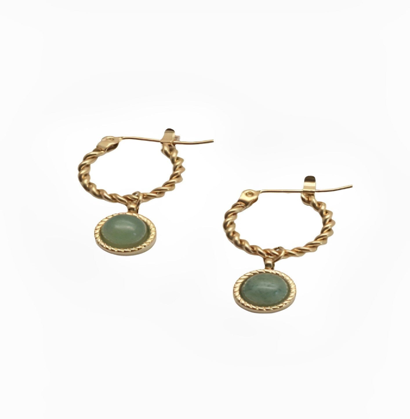 GENUINE GREEN STONE EARRINGS earing Yubama Jewelry Online Store - The Elegant Designs of Gold and Silver ! 