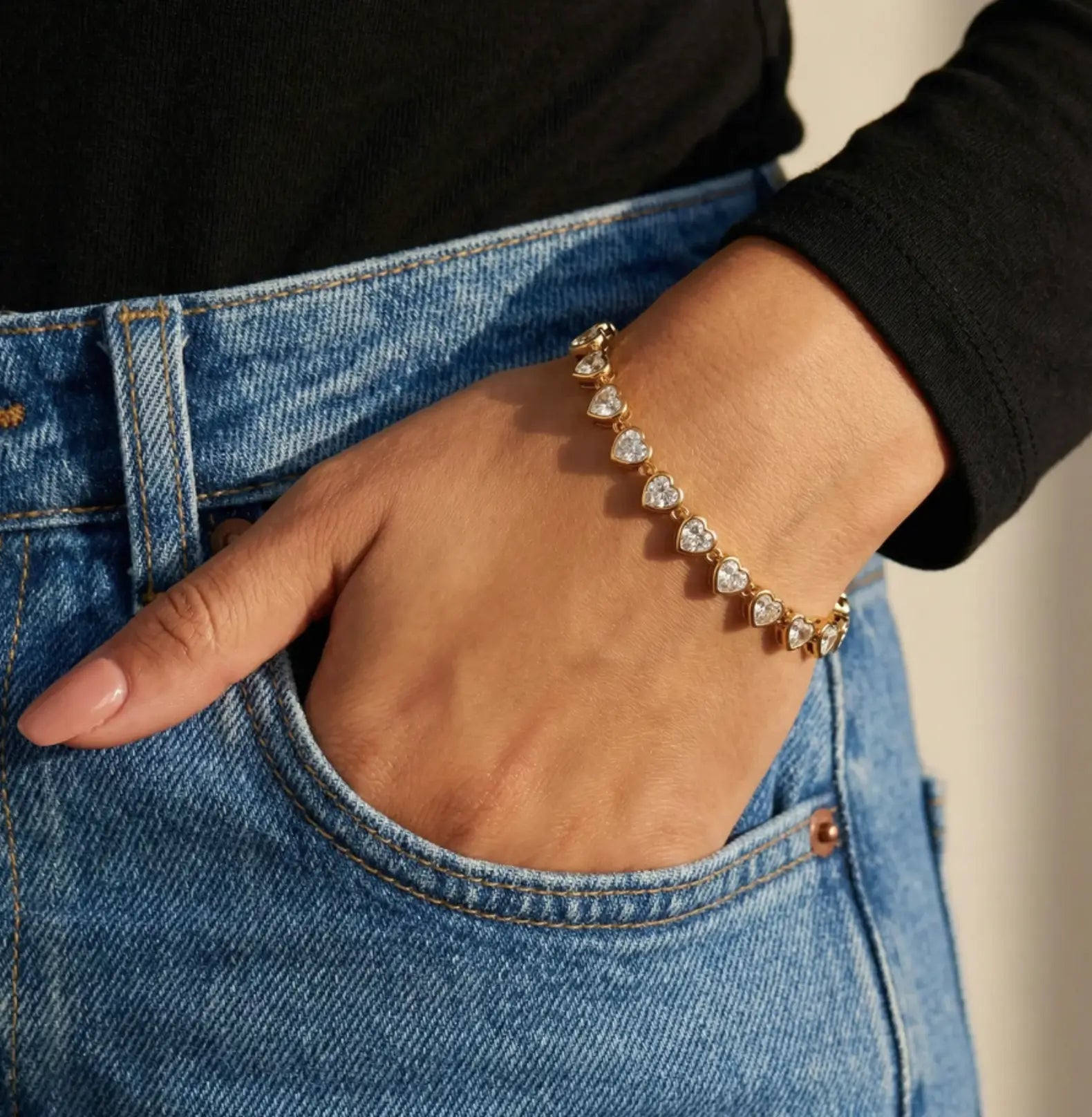 HEART TENNIS BRACELET