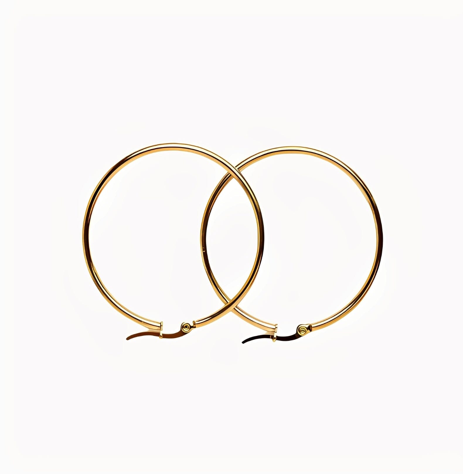 MEDIUM HOOP EARRINGS braclet Yubama Jewelry Online Store - The Elegant Designs of Gold and Silver ! 35mm 