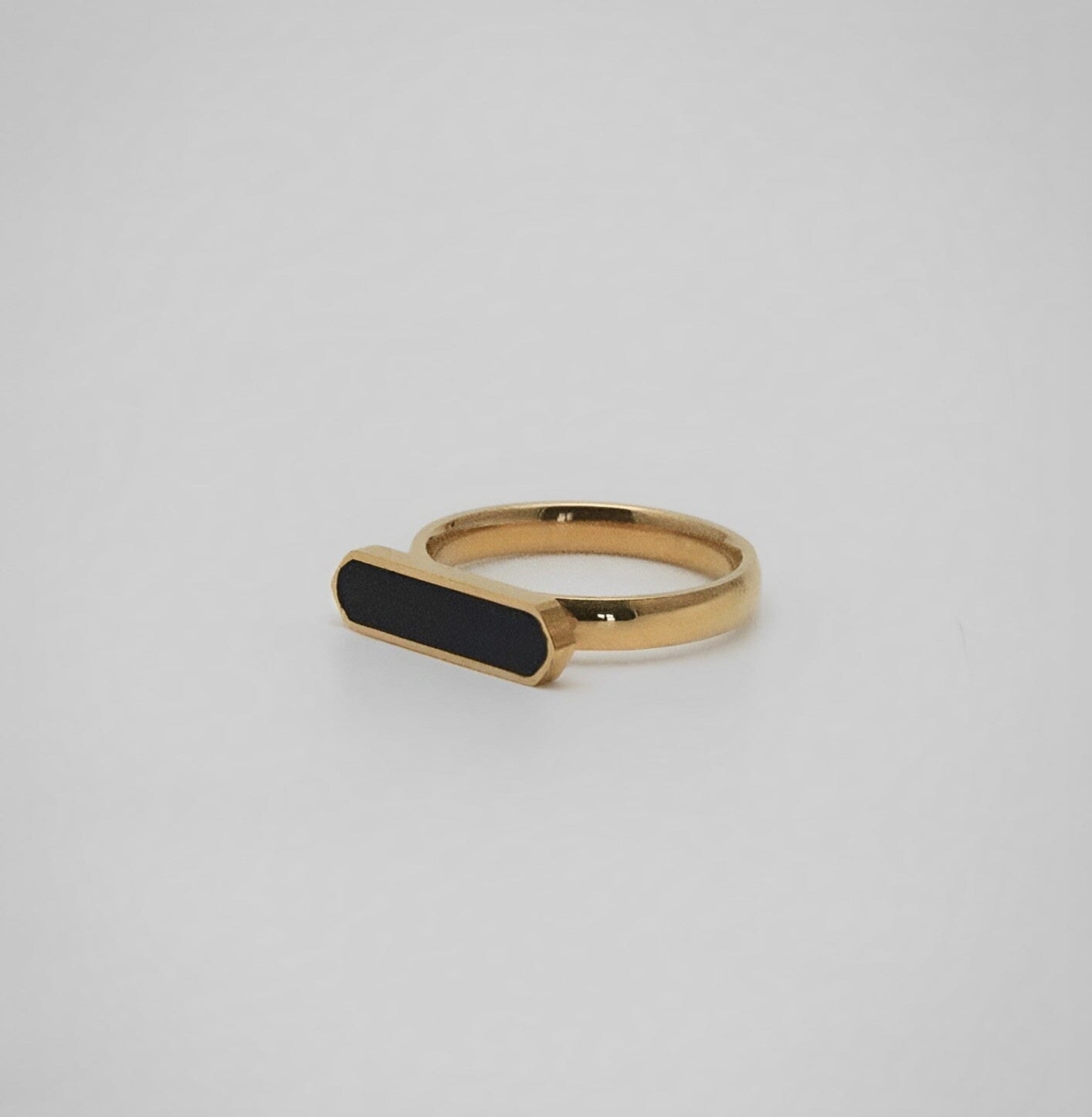 BLACK BAR RING ring Yubama Jewelry Online Store - The Elegant Designs of Gold and Silver ! 