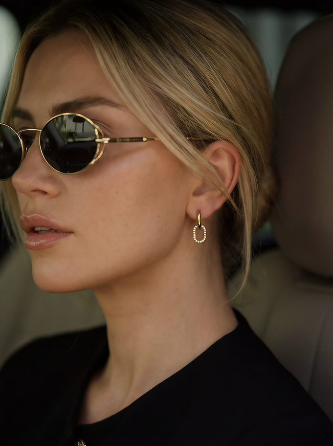 PAVÉ LINK HOOPS