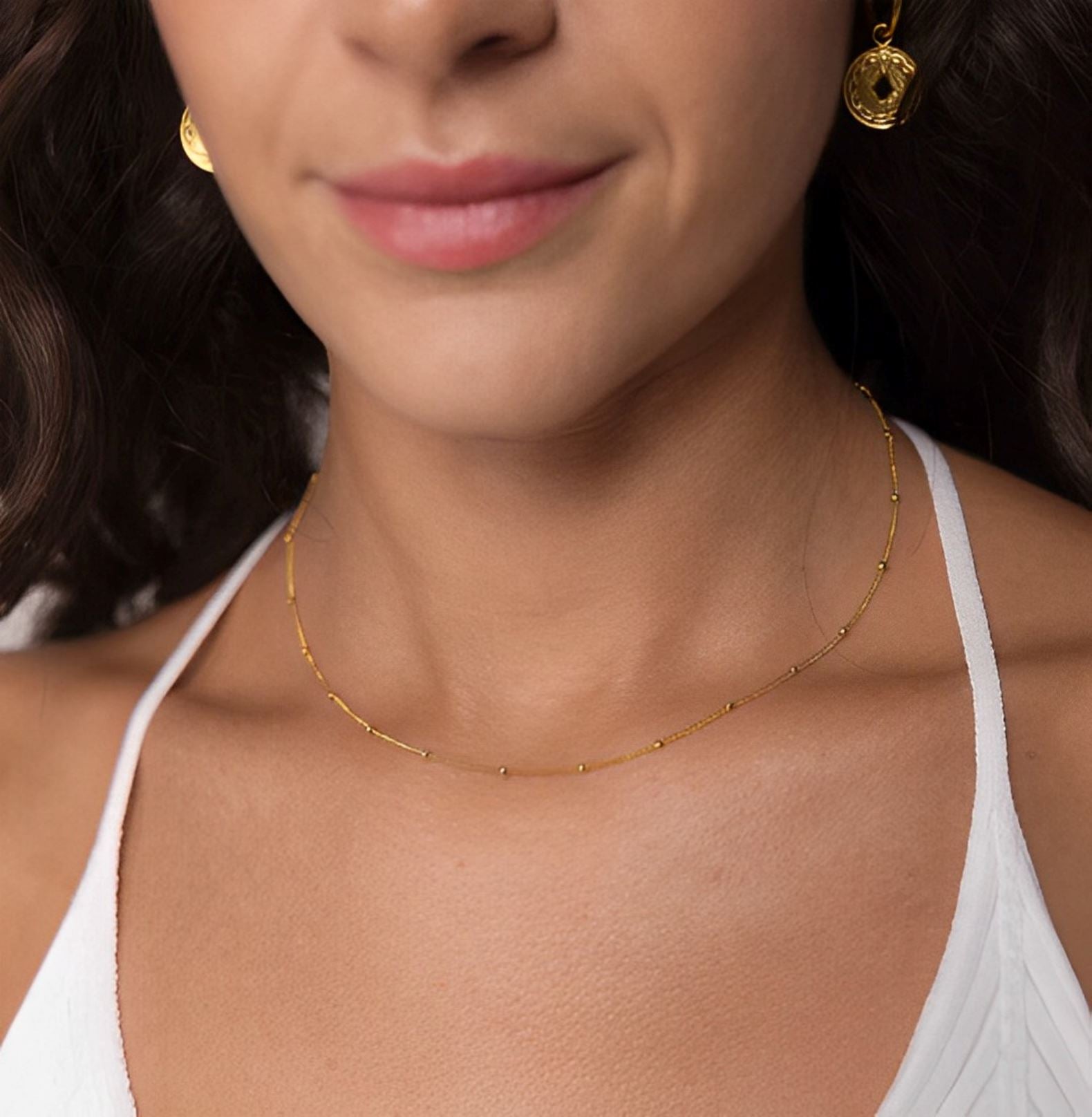 SIMPLE NECKLACE neck Yubama Jewelry Online Store - The Elegant Designs of Gold and Silver ! 