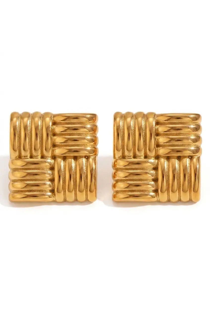 Weave Square Studs