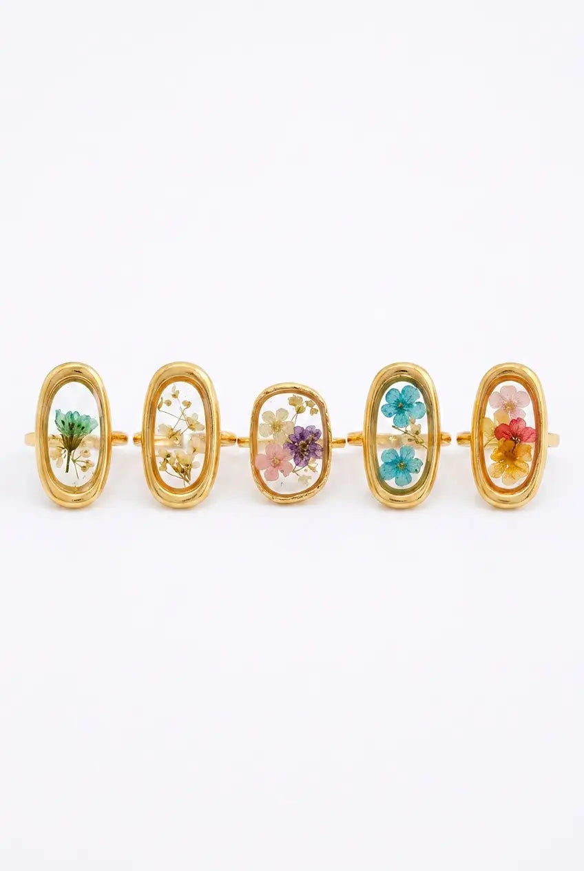 Pressed Flower Ring