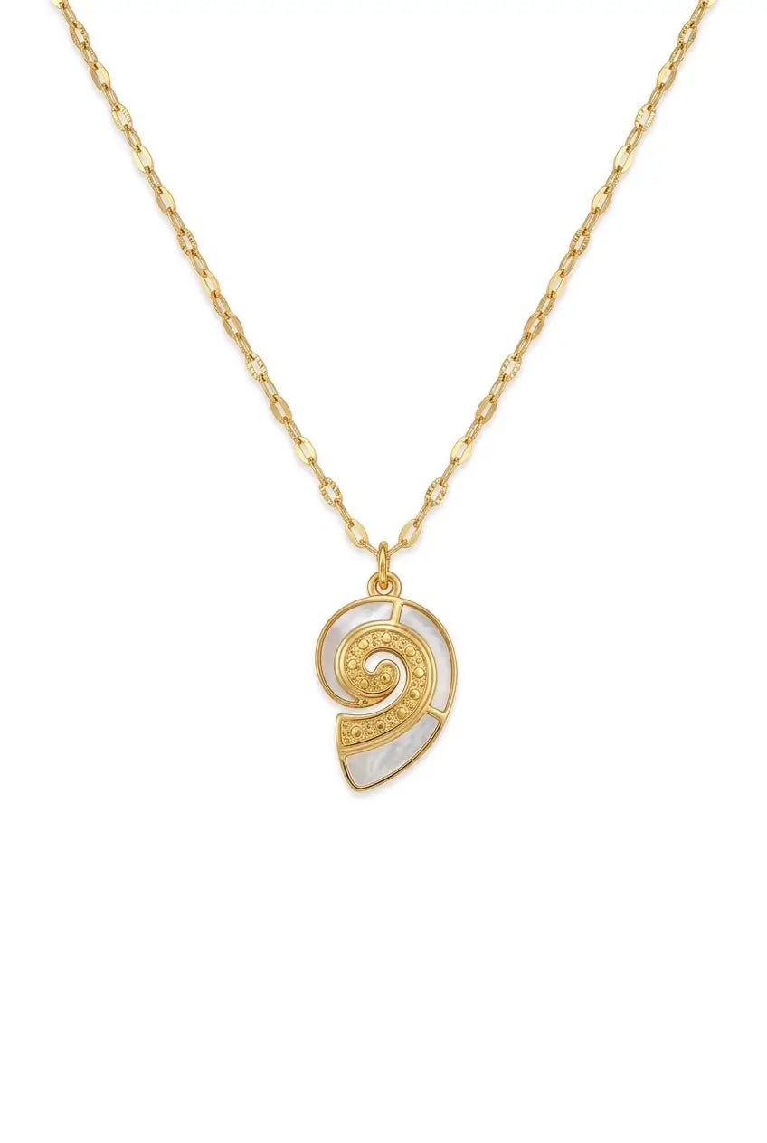 Spiral Shell Pendant Necklace