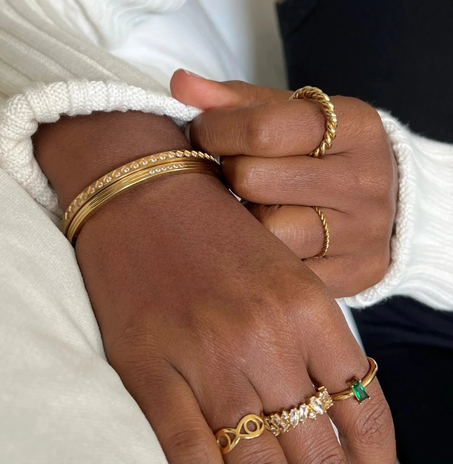 CLEO BANGLE BRACELET braclet Yubama Jewelry Online Store - The Elegant Designs of Gold and Silver ! 