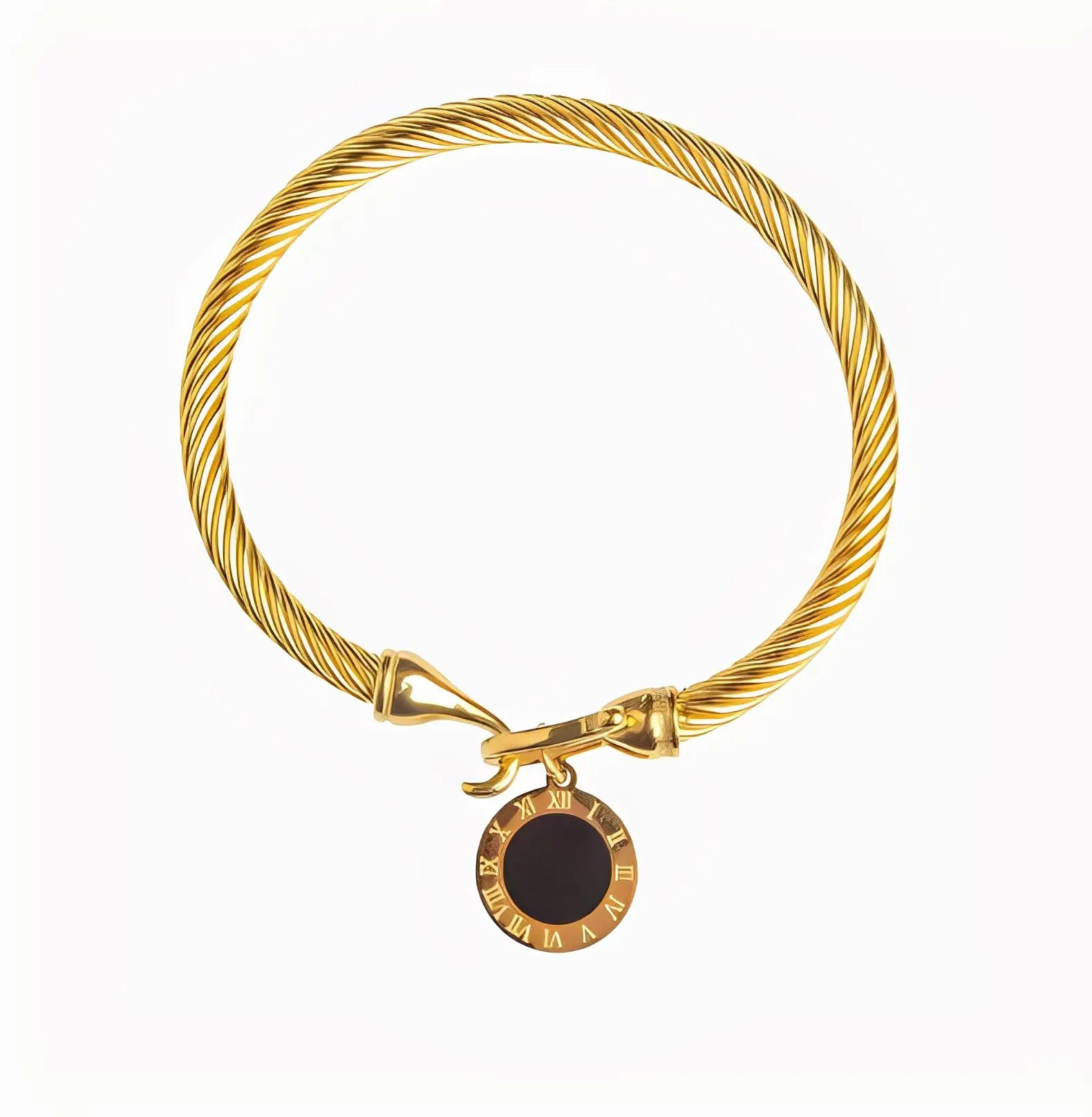 ONYX PENDANT BRACELET - GOLD