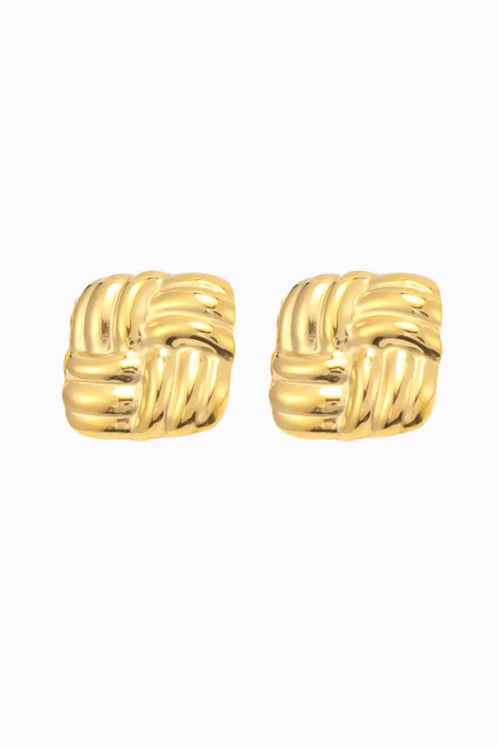 Grid Stud Earrings