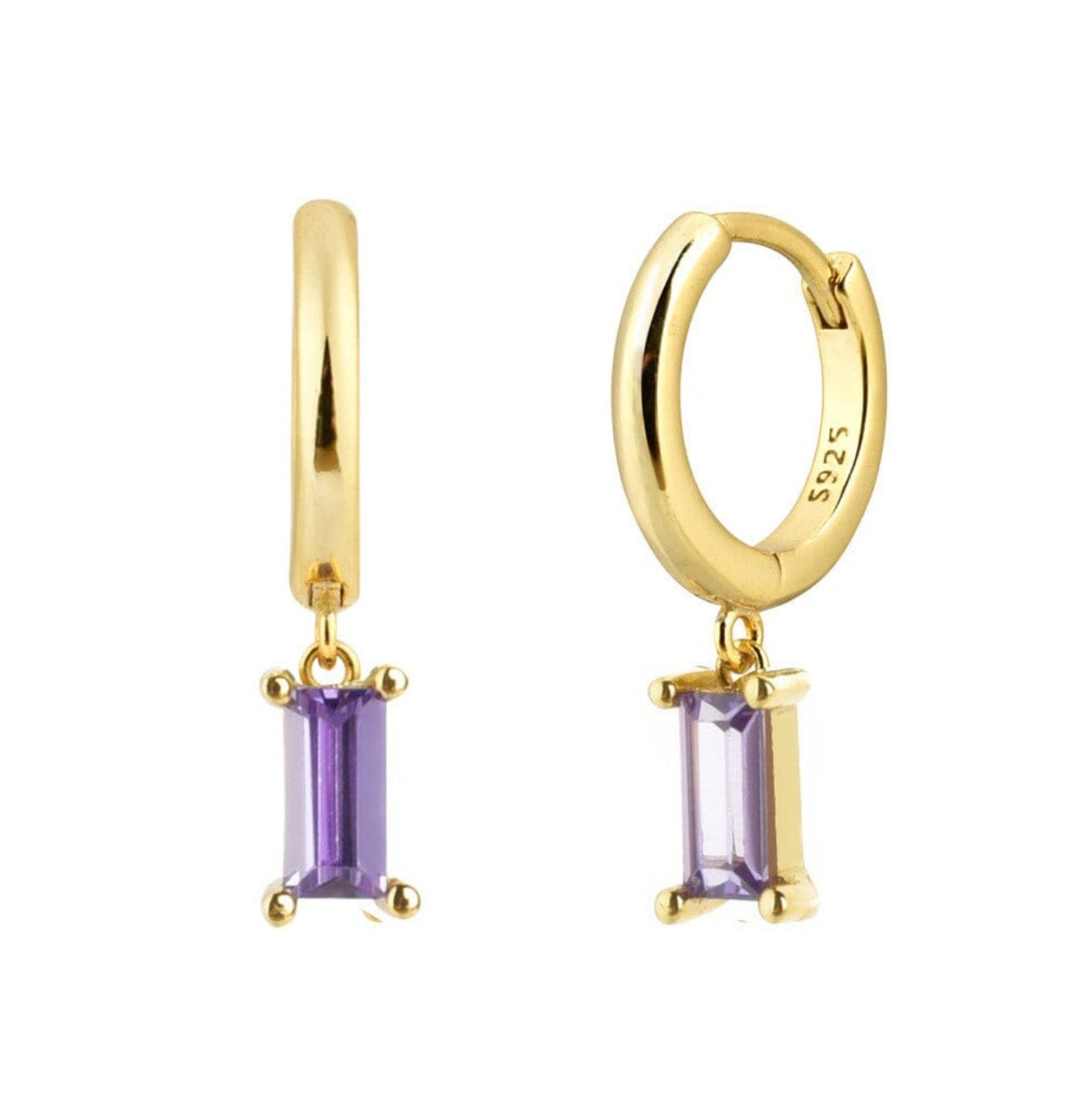 DAINTY EARRINGS earing Yubama Jewelry Online Store - The Elegant Designs of Gold and Silver ! Purple 