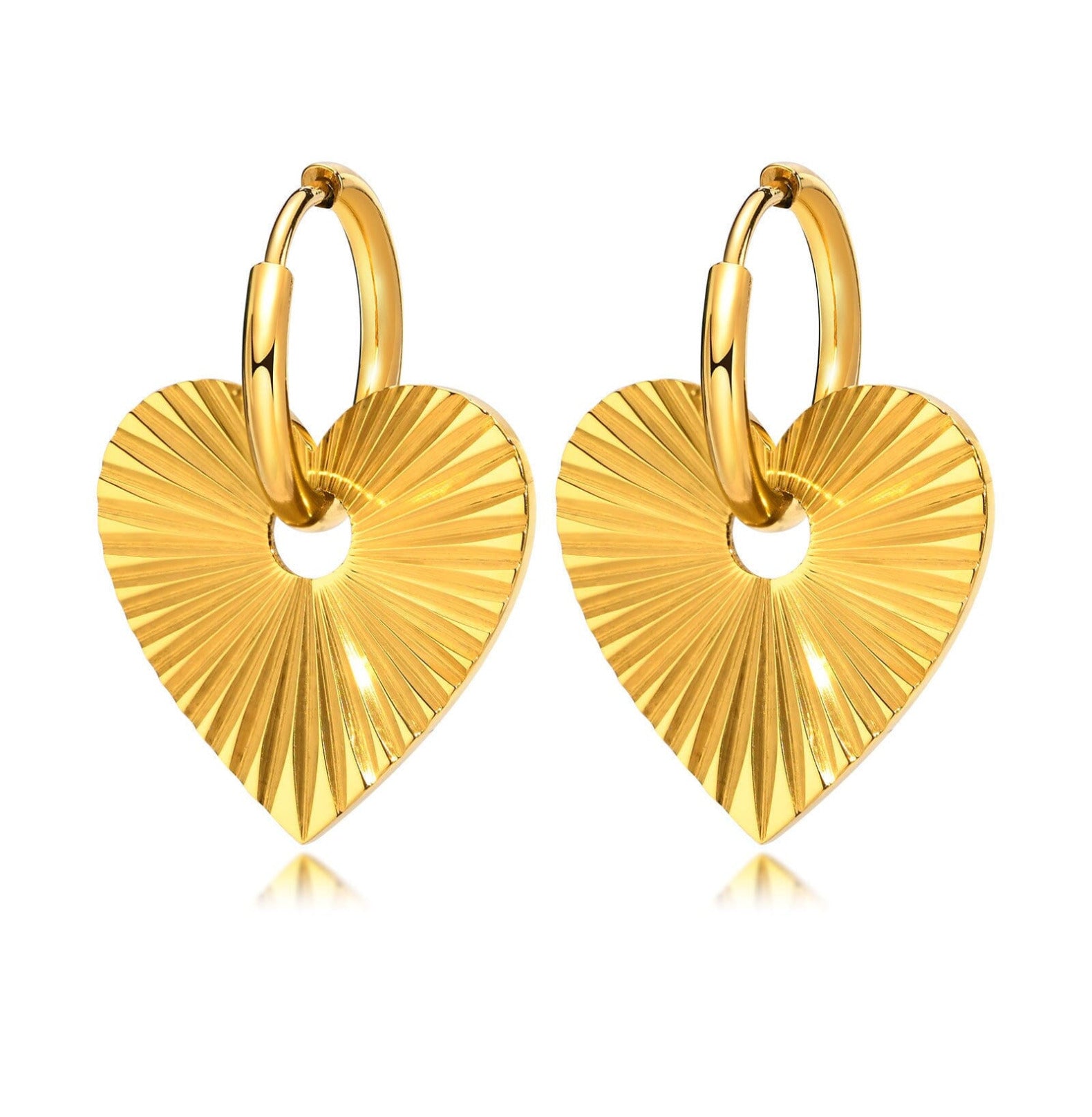 Starburst Heart Hoop Earring braclet Yubama Jewelry Online Store - The Elegant Designs of Gold and Silver ! 