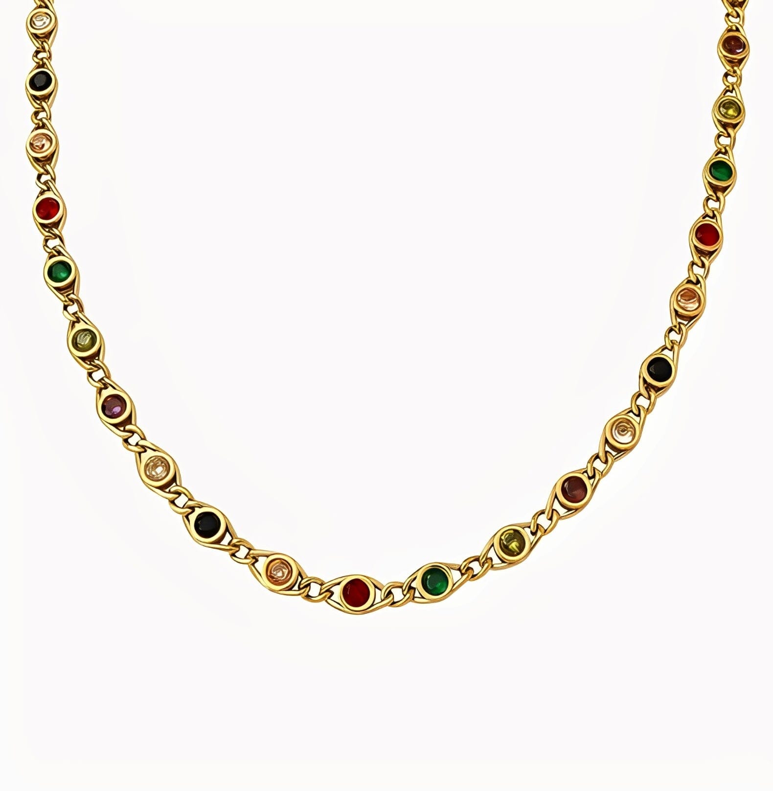 GEM STONE NECKLACE neck Yubama Jewelry Online Store - The Elegant Designs of Gold and Silver ! Necklace 