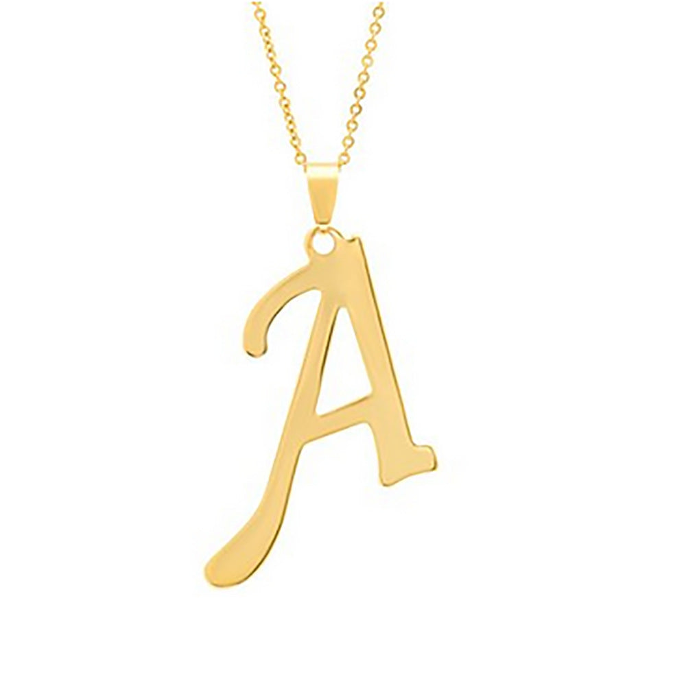 Stainless Steel English Letter Necklace Pendant