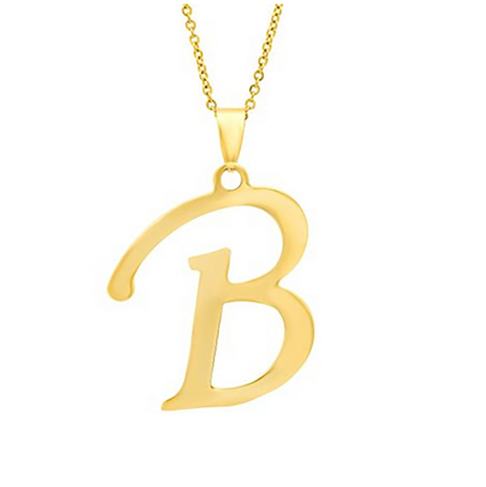 Stainless Steel English Letter Necklace Pendant