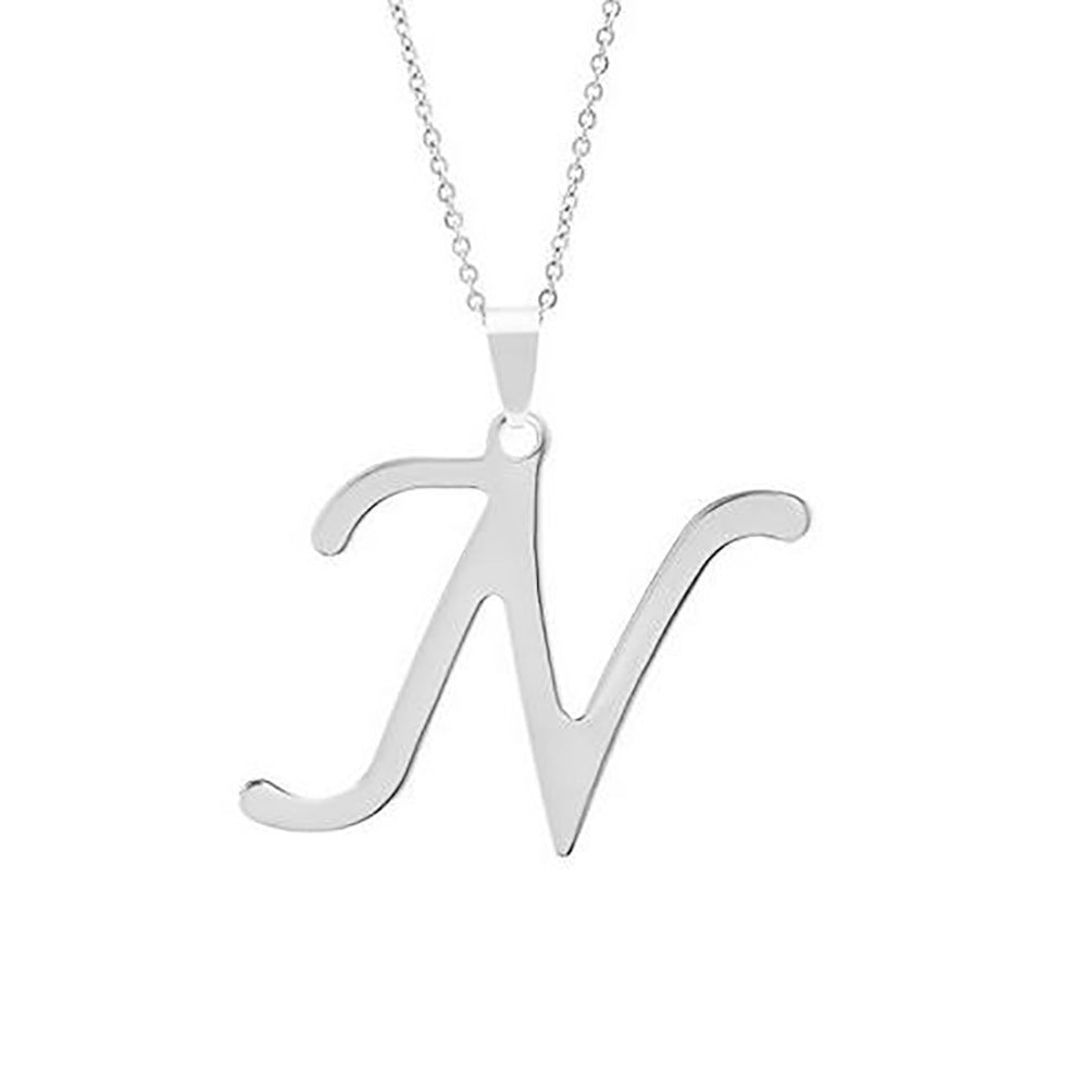 Stainless Steel English Letter Necklace Pendant