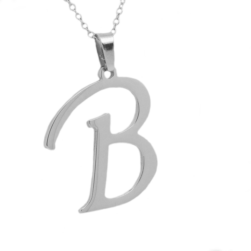 Stainless Steel English Letter Necklace Pendant