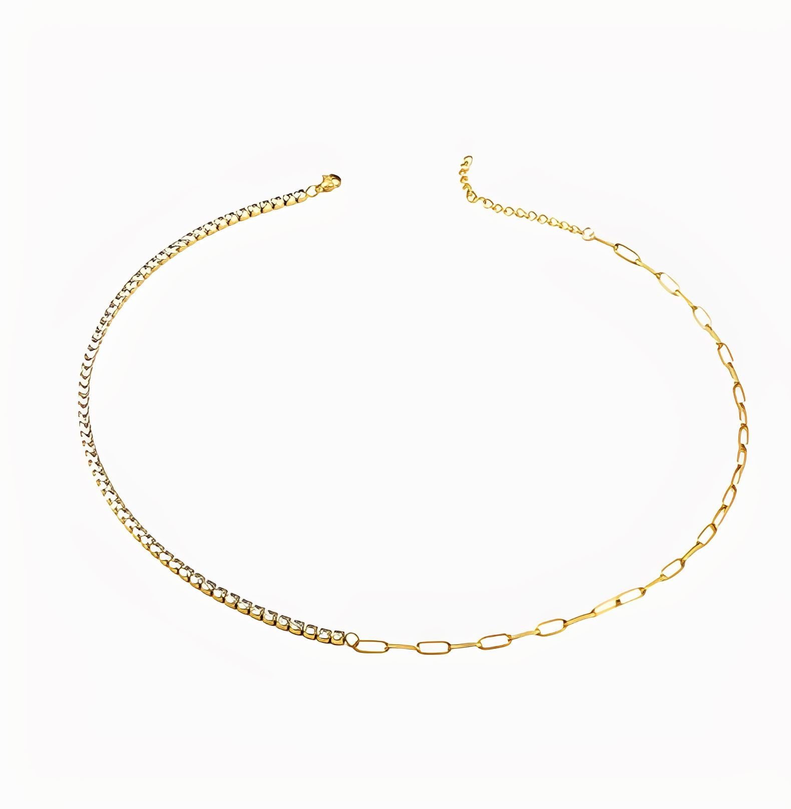 PAPERCLIP NECKLACE neck Yubama Jewelry Online Store - The Elegant Designs of Gold and Silver ! 