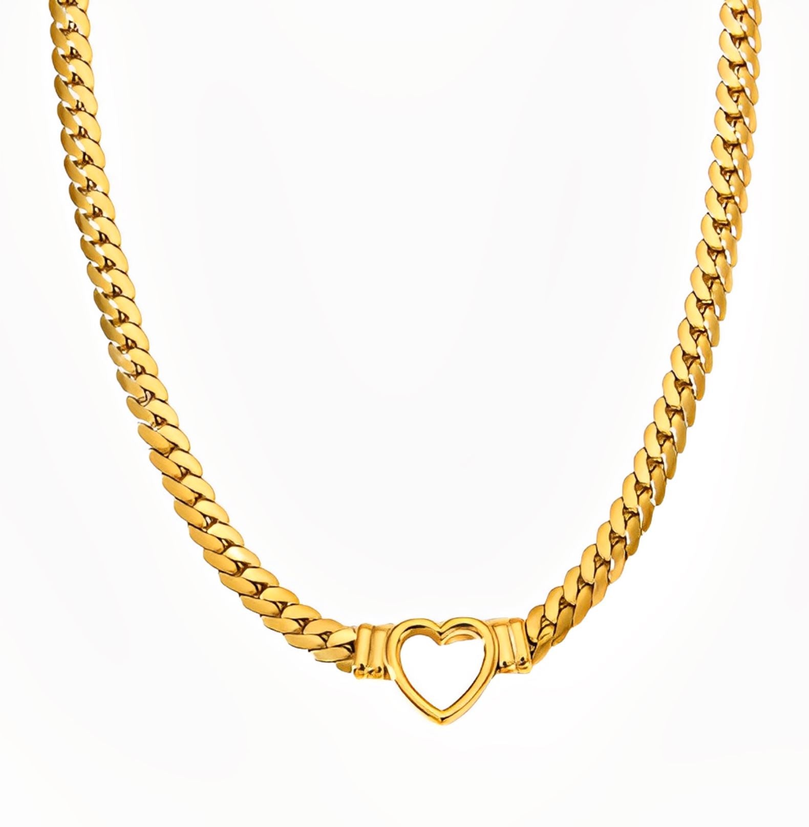HEART CHOKER NECKLACE neck Yubama Jewelry Online Store - The Elegant Designs of Gold and Silver ! 