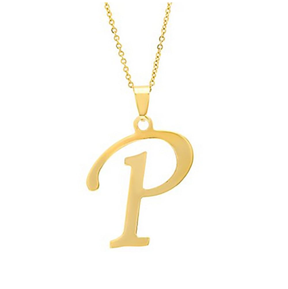 Stainless Steel English Letter Necklace Pendant