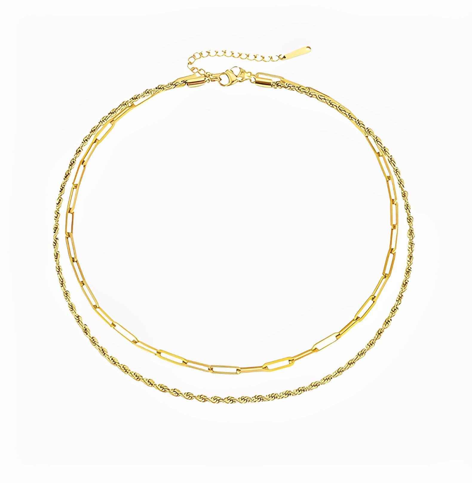 BOHEMIAN DOUBLE LAYER CHAIN NECKLACE braclet Yubama Jewelry Online Store - The Elegant Designs of Gold and Silver ! 