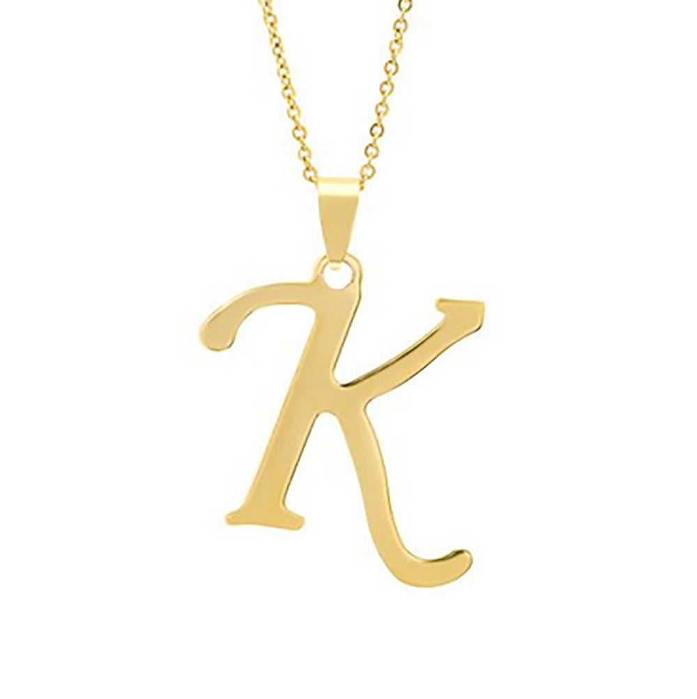 Stainless Steel English Letter Necklace Pendant