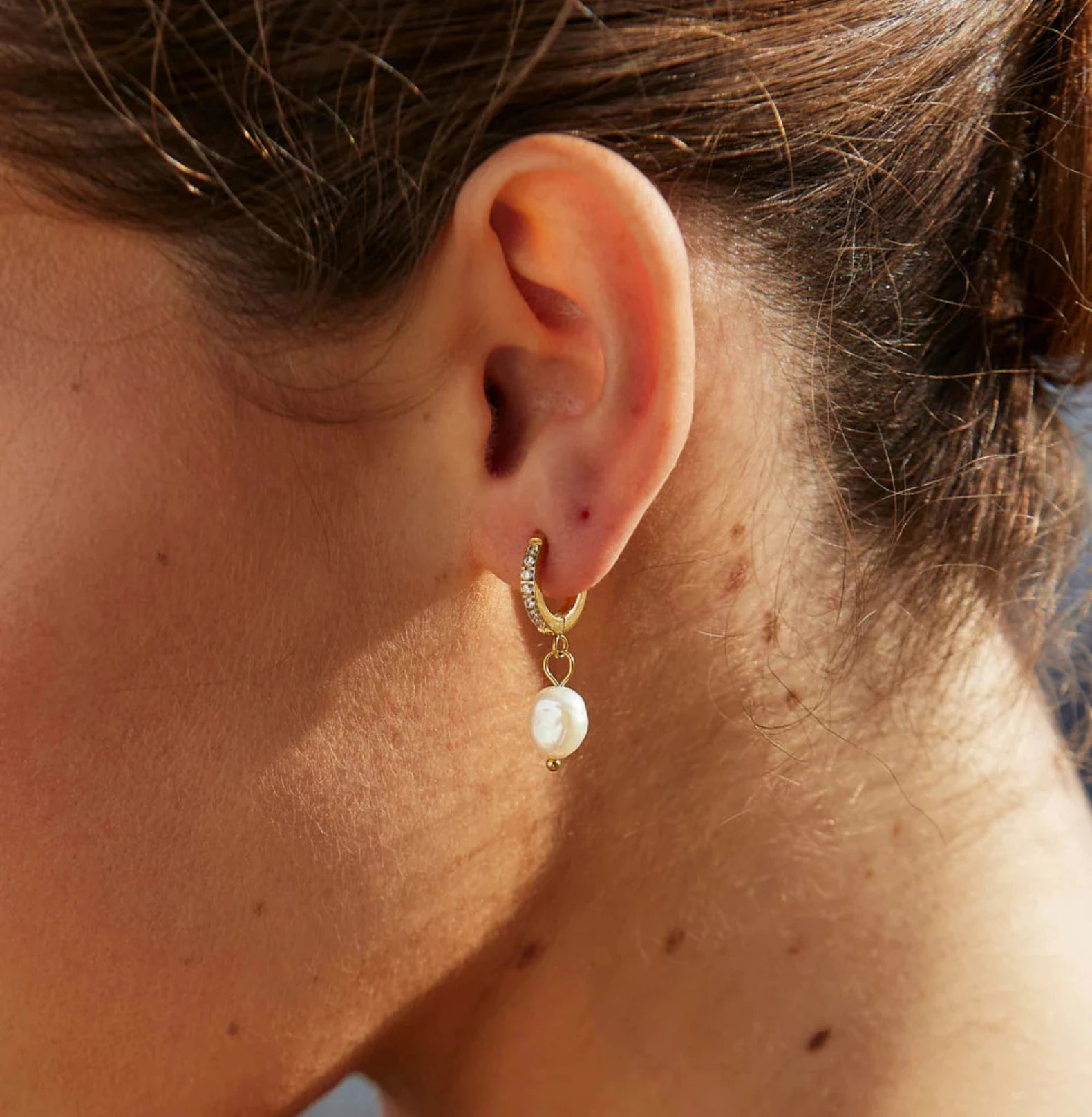 FRESHWATER PEARL HOOP EARRINGS braclet Yubama Jewelry Online Store - The Elegant Designs of Gold and Silver ! 