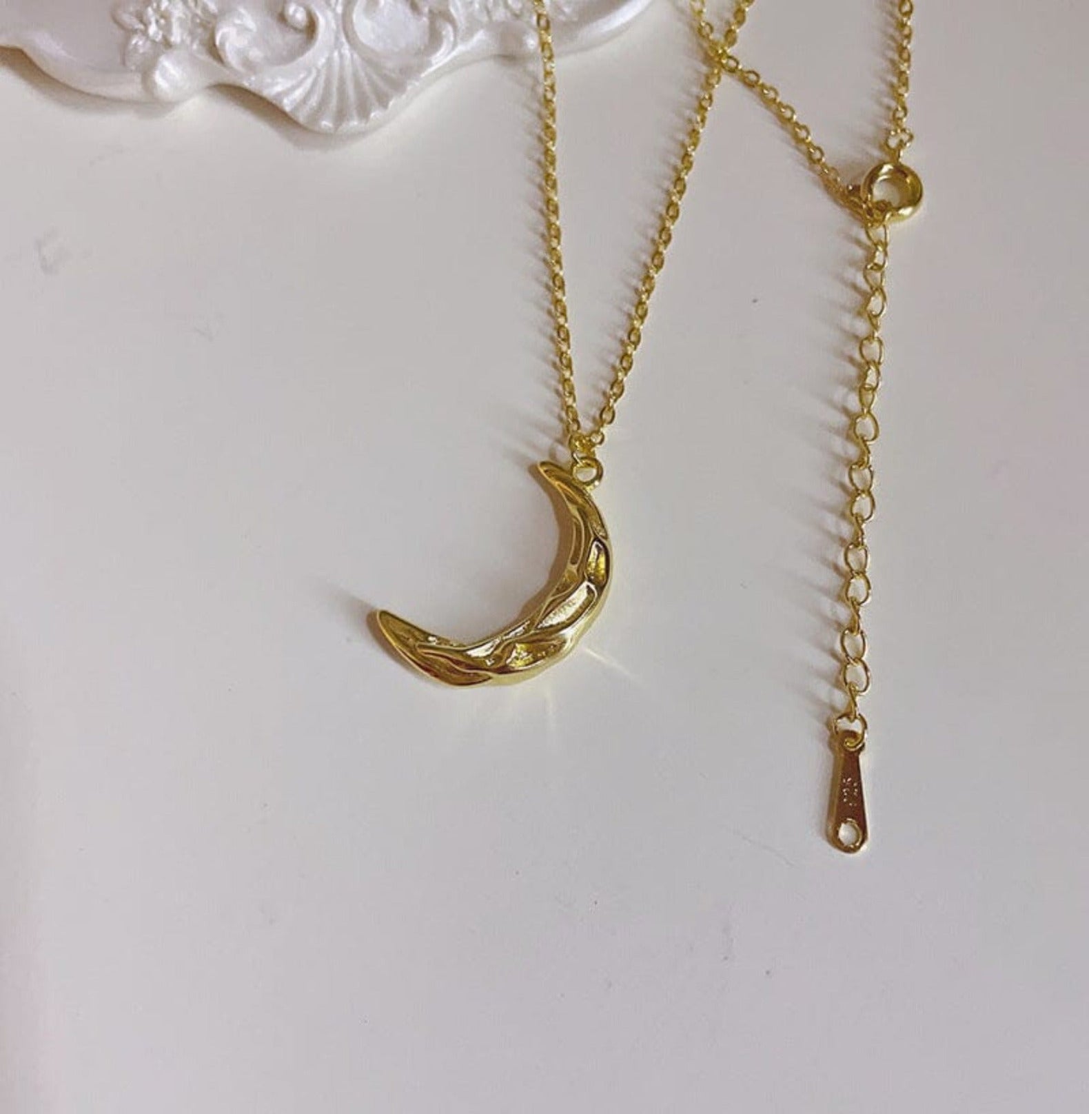 MOON CHARM NECKLACE neck Yubama Jewelry Online Store - The Elegant Designs of Gold and Silver ! 