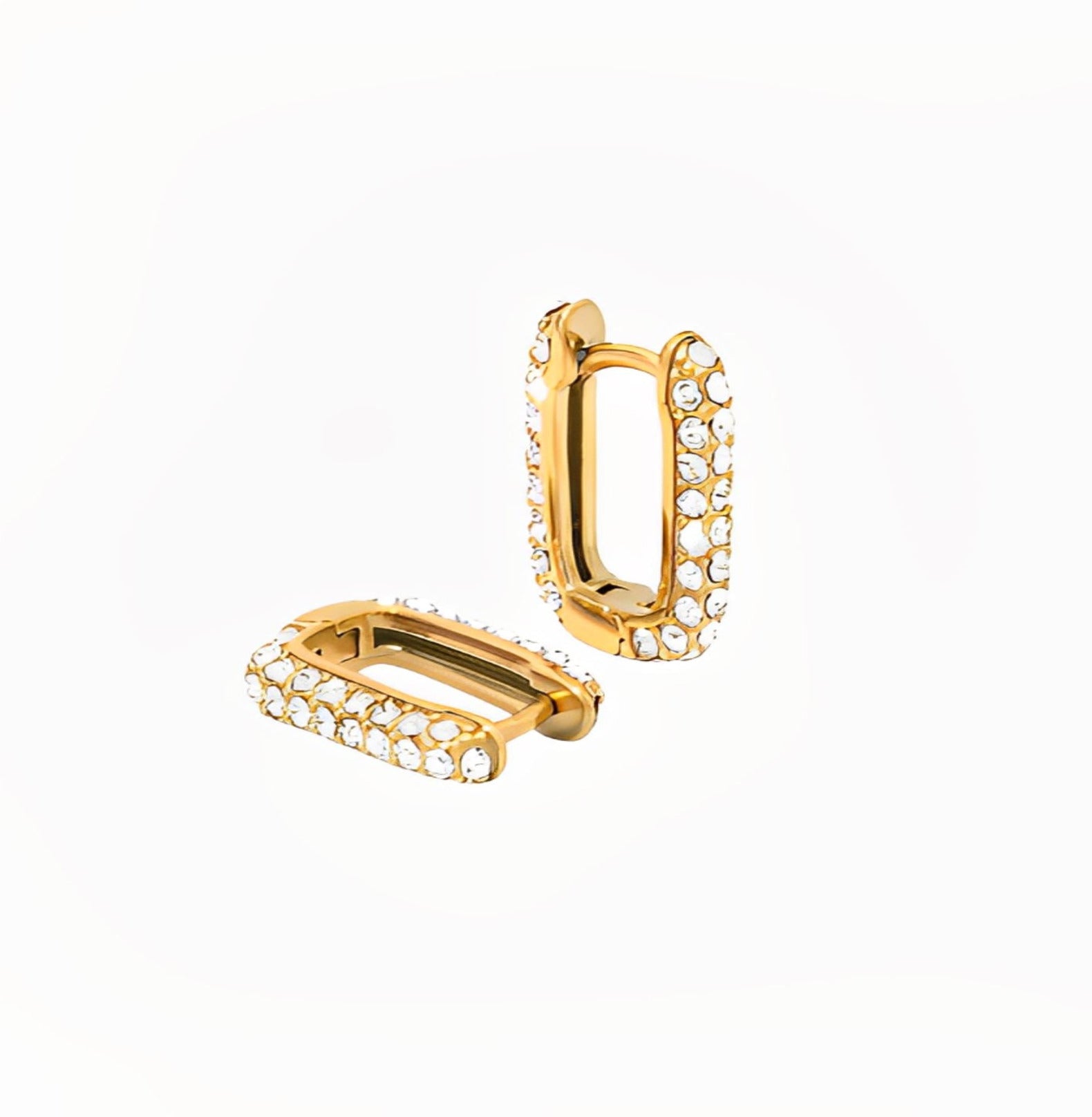 U HOOPS DIAMOND EARRINGS earing Yubama Jewelry Online Store - The Elegant Designs of Gold and Silver ! 