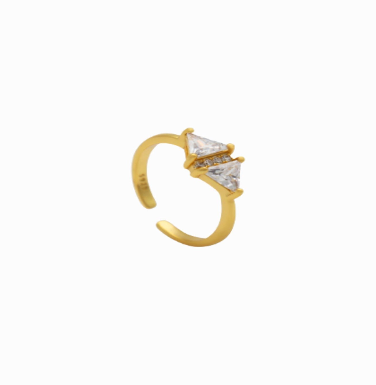 TRIANGLE RING ring Yubama Jewelry Online Store - The Elegant Designs of Gold and Silver ! 