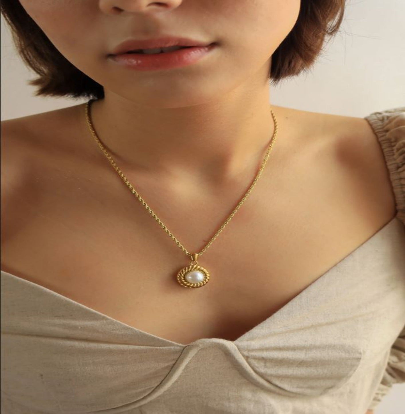 NATURAL FRESHWATER PEARL NECKLACE neck Yubama Jewelry Online Store - The Elegant Designs of Gold and Silver ! 