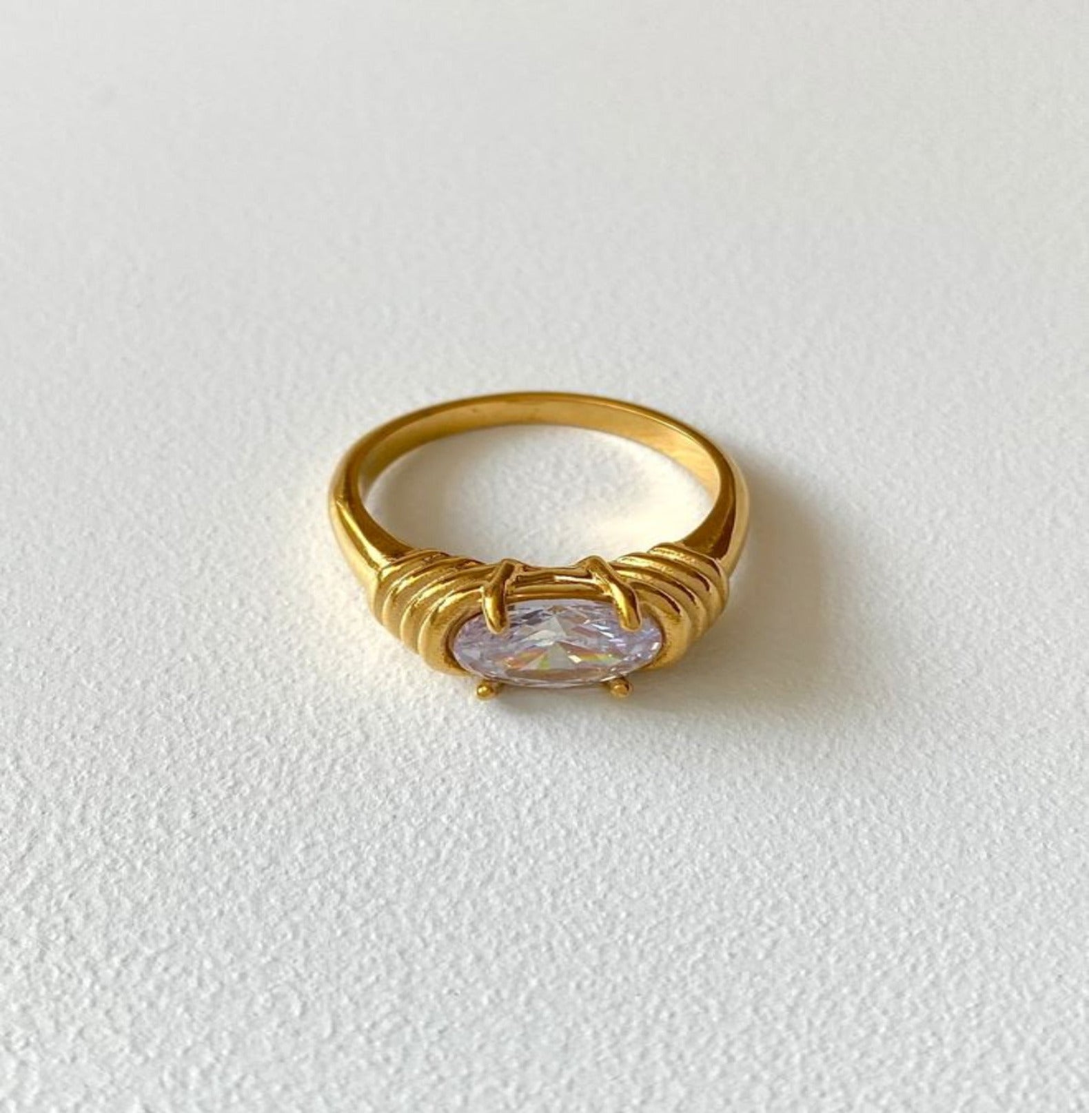 White Zircon Rings - Gemstone Rings - Gemstones
