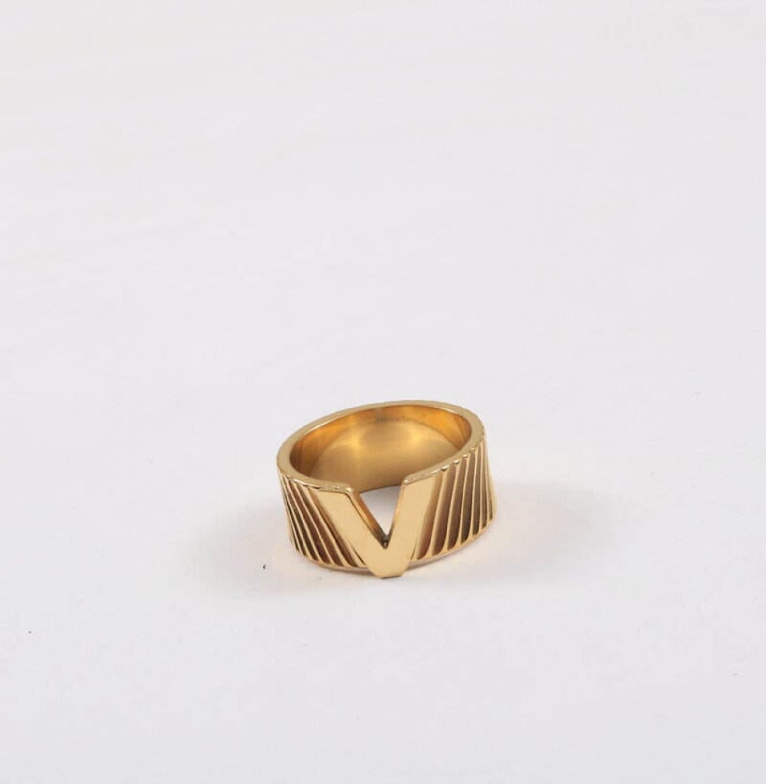 14K Rose Gold Diamond Chevron Ring | Shop 14k Rose Gold Stackable Rings |  Gabriel & Co
