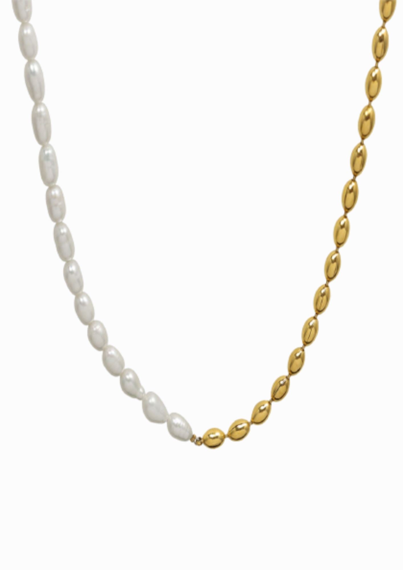 MECHANICAL PEARL NECKLACE neck Yubama Jewelry Online Store - The Elegant Designs of Gold and Silver ! 